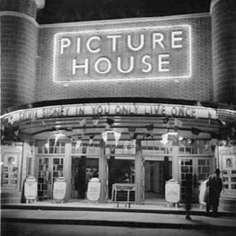 The front of Salisbury City Hall from decades ago when it was a cinema